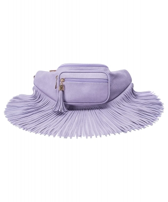 Fashion Fringe Tassel Fanny Pack Waist Bag KL088 LAVENDER